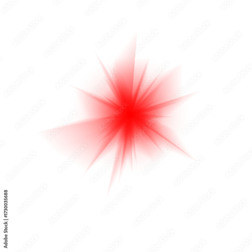 Fototapeta premium Dynamic red abstract explosion burst radiating energy, bold graphic element for impactful design projects