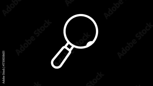 Wallpaper Mural Magnifying Glass Icon on Black Background Torontodigital.ca