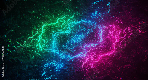 Futuristic AI Algorithm Creating Digital Artwork