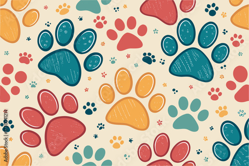 Beautiful Cute Dog Paw With Bold Colors Pet High-Quality Stock Image