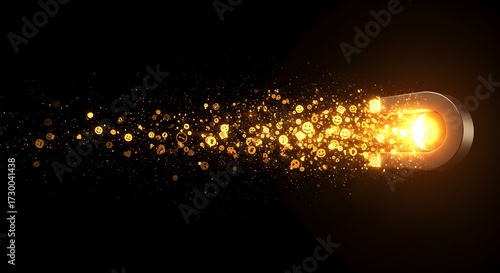 Conceptual image of a reputation magnet attracting positive attention