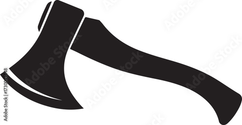 Axe silhouette vector, black and white silhouette vector illustration