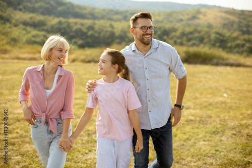 Family enjoys a sunny day r...