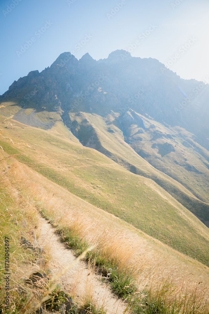 Fototapeta premium Mountain landscape in the French Alps during summer