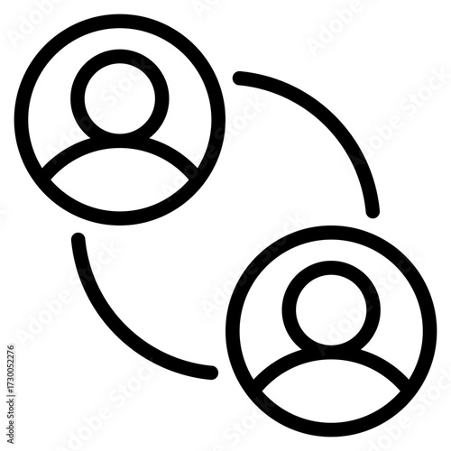 A simple depiction of a connection or relationship between objects.