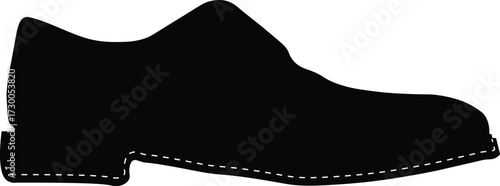 Formal dress shoes silhouette vector illustration of black footwear for fashion and style design
