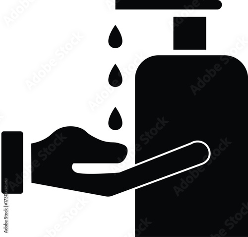 Hygiene Hand Washing Icon Design
Cleanliness and Germ-Free Sanitation Symbol