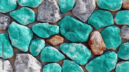 Turquoise stones texture pattern background
