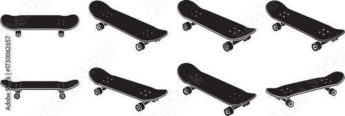 A set of Safety helmet silhouettes vector illustration