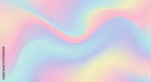 Abstract, colorful, flowing background with a soft, pastel gradient effect. © Dinar