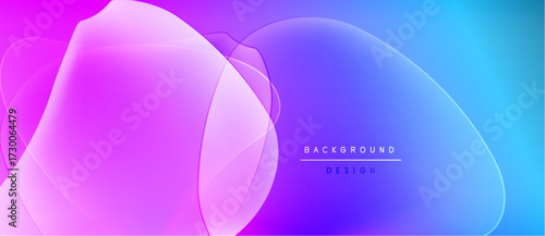 Abstract flowing shapes, vibrant gradients. Pink, purple, blue hues create dynamic visual effect. Modern design element.