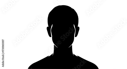 Vector art of a mysterious silhouette of a person, , evokes a sense of anonymity and intrigue, inviting viewers to project their own identity onto the unknown figure