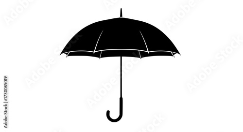 Vector art of an elegant umbrella, , stands as a symbol of protection and shelter from the elements, its classic design evoking a sense of timeless style and practicality