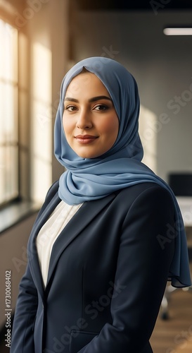 Confident Business Woman in Hijab.