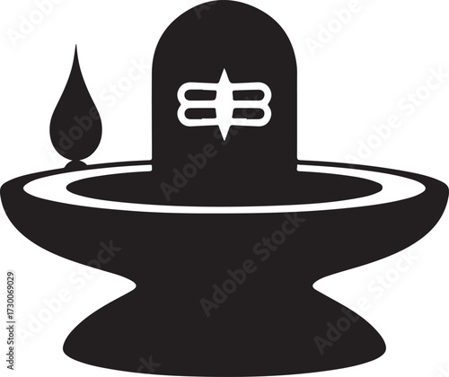Shivling Silhouette | Shiva Lingam Hindu Symbol