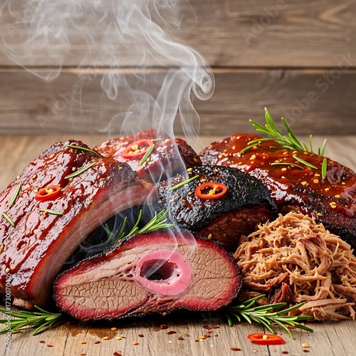 Smoked BBQ Meats Platter.