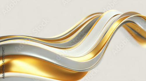Abstract Geometric Gold and Silver Curves