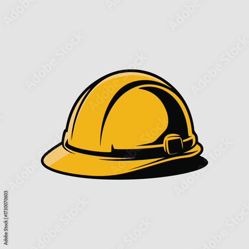 Bright yellow hard hat for safety and protection on a construction site