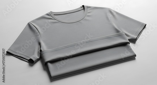 Gray Short Sleeve T-Shirt, Simple, Casual, Comfortable.
