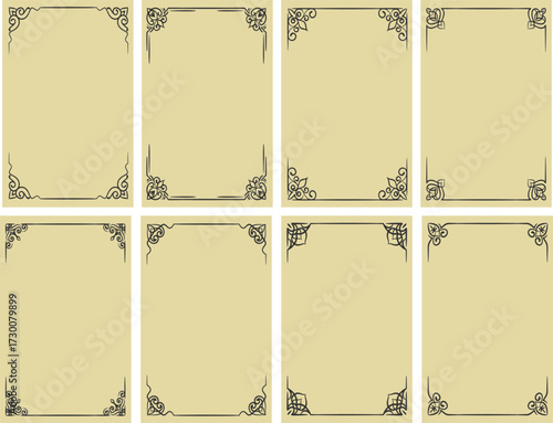 set of vintage floral frames