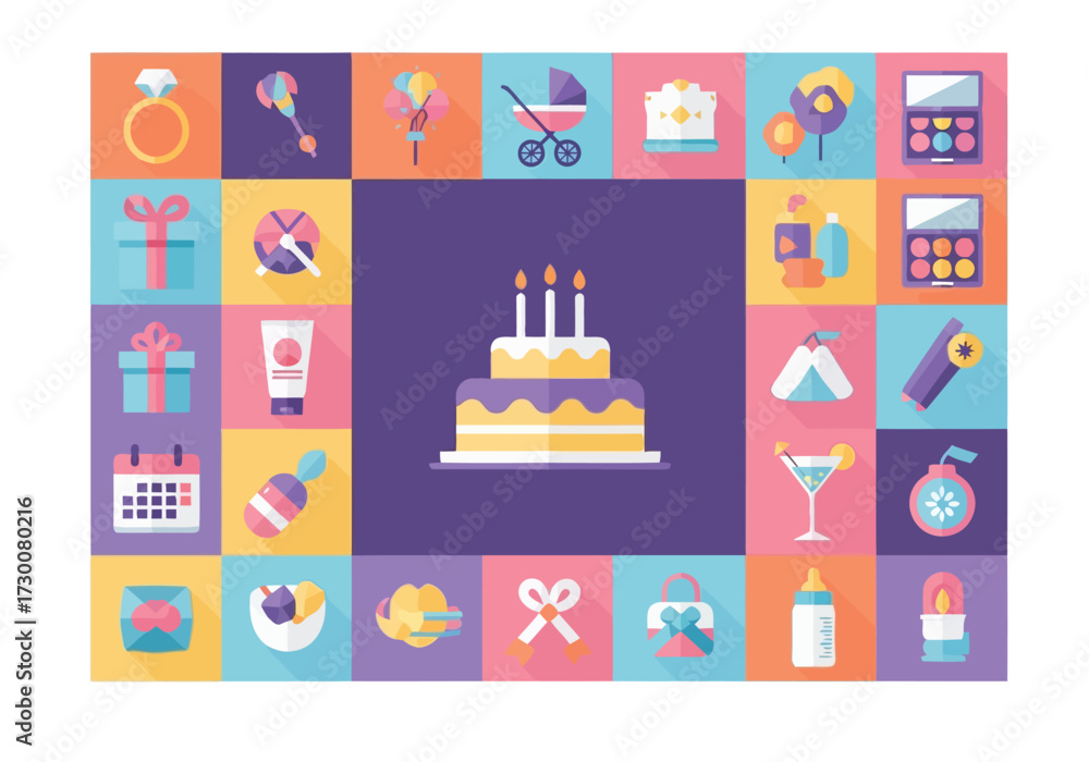 Fototapeta premium set of icons for web and mobile