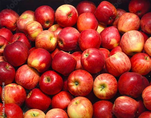 Close-up of many red apples