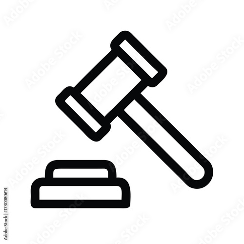 Auction gavel striking sound block symbol concept legal justice decision authority symbol