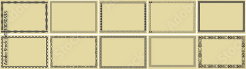 set of landscape vintage frames