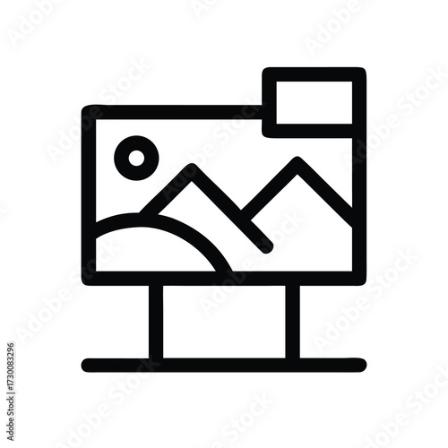 Iconic representation of land for sale plot of land billboard signage advertising