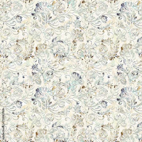 colorful damask seamless backgrounds for digital textile prints.