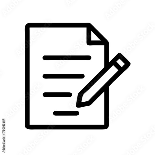 Close-up of document with lines and pencil making an offer or writing notes detailed view