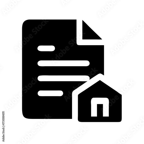 Home loan application document icon representing mortgage approval process