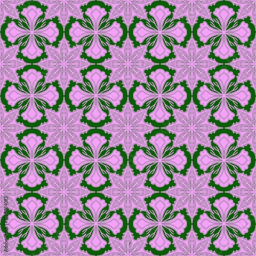 Violet Floral Cross