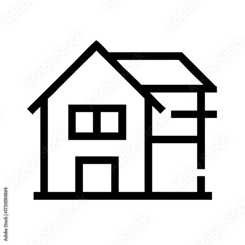 New house construction development building project modern home under construction outline