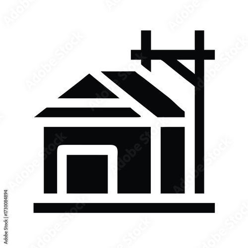 New house construction development building a home construction site progress underway