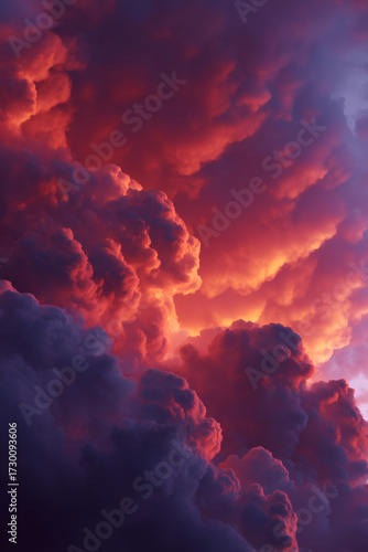 dramatic sky with clouds