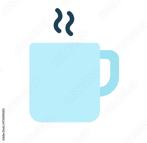 Cup of hot drink icon vector illustration.