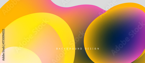 Abstract fluid shapes blend vibrant colors. Gradient transitions create dynamic visual effect. Modern design element for backgrounds.