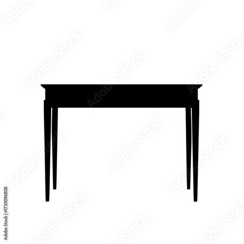 Vector art of elegant illustration of a table, showcasing its minimalist design and clean lines, perfect for interior design projects and furniture presentations