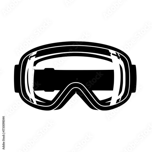 Vector art of detailed illustration of ski goggles, highlighting their design and functionality, these goggles are essential for winter sports