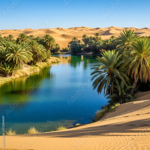 Wallpaper Mural Oasis Scenery  Torontodigital.ca