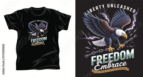 Eagle graphic vector t shirt design print.