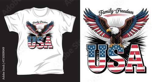 Eagle graphic vector t shirt design print.