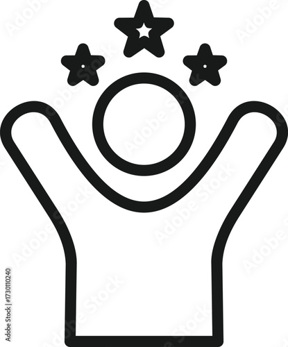 Success from Learn and Lead vector icon illustration concept