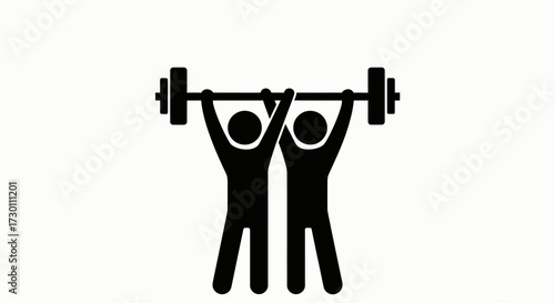 Two people lifting weights together a symbol of teamwork and strength training for a healthy lifestyle
