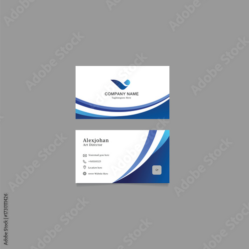 Business card template corporate brand identity design