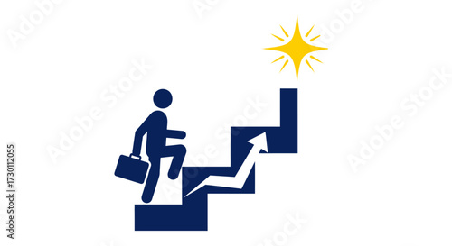 The Path to Success A Metaphorical Representation of Business Growth and Achievement