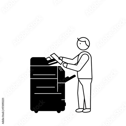 Person using a credit card reader and receiving payment isolated on transparent background