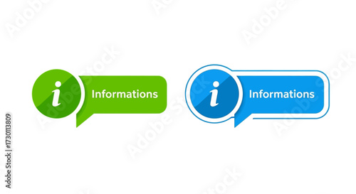 Informative Speech Bubbles with Information Icons Offering Guidance and Clarity on Topics of Interest