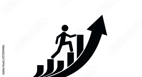 Visualizing the Ascent of Success and Growth Through Strategic Steps and Upward Trends in Business and Personal Development